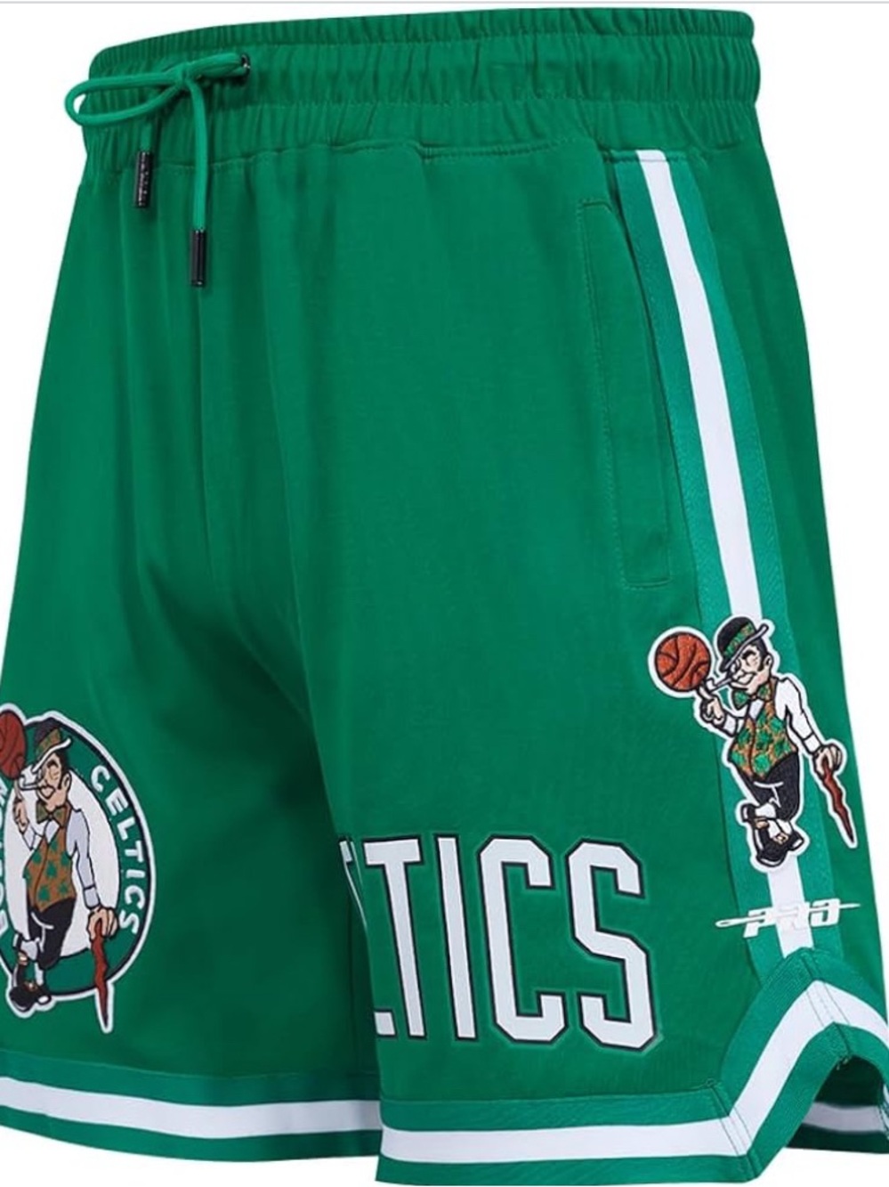 Boston Celtics NBA Chenille Basketball Shorts Men’s Medium M Green - Picture 3 of 7